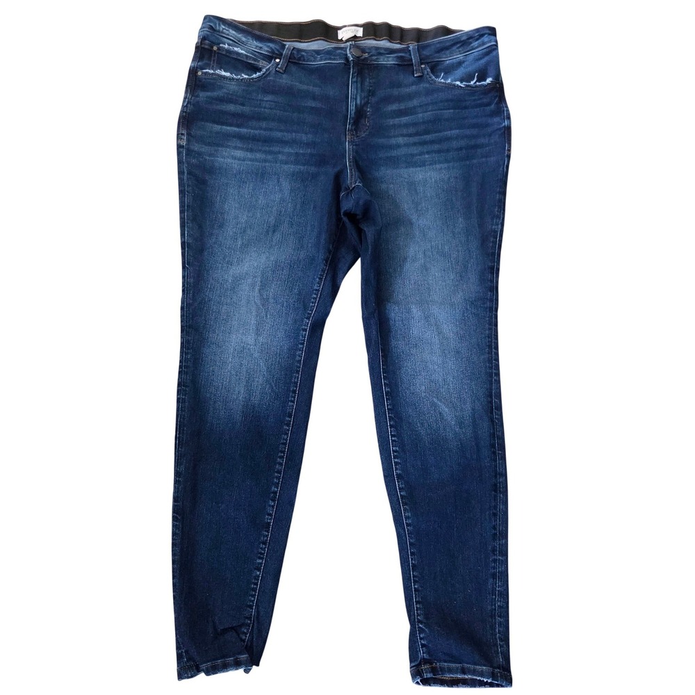 Maurices Everflex High Rise Super Skinny Jeans Dark Wash Plus Size 22W Regular